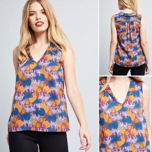 NWOT ModCloth Refreshed Outfitting Chiffon Blouse